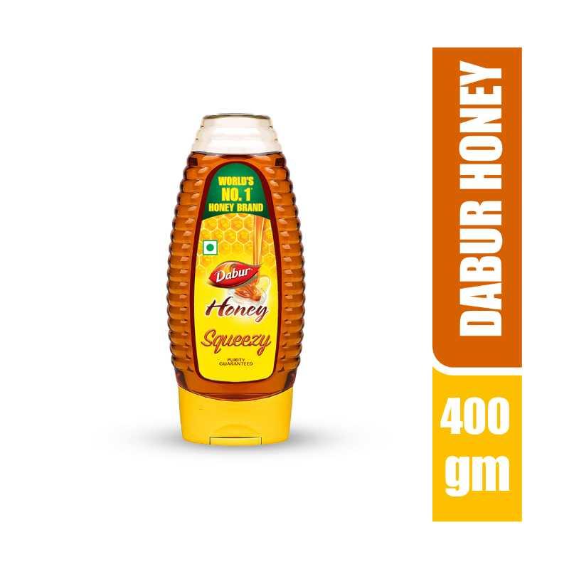 Dabur HoneySqueezy Pack 400.0 ml: 100% Pure Honey with No Sugar Adulteration