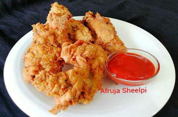 ক্রিস্পি ফ্রায়েড চিকেন