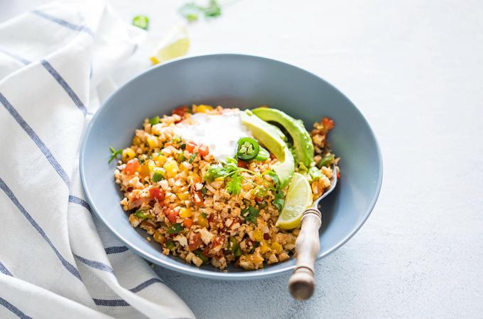 মেক্সিকান কলিফ্লাওয়ার ফ্রাইড রাইস