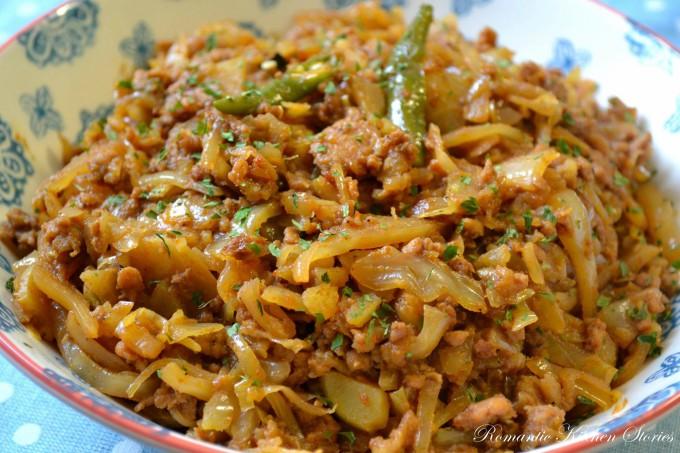 কিমা দিয়ে বাঁধাকপি ভাজি